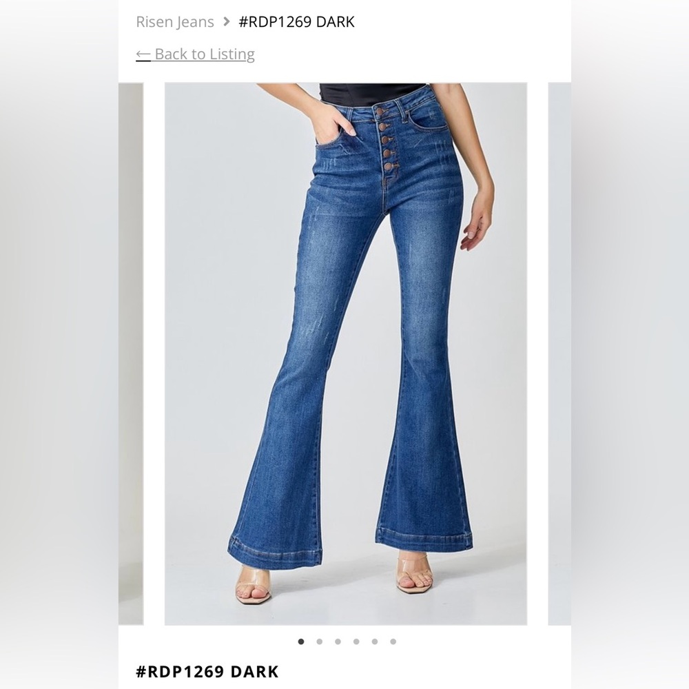 Risen High Rise Flare Jeans